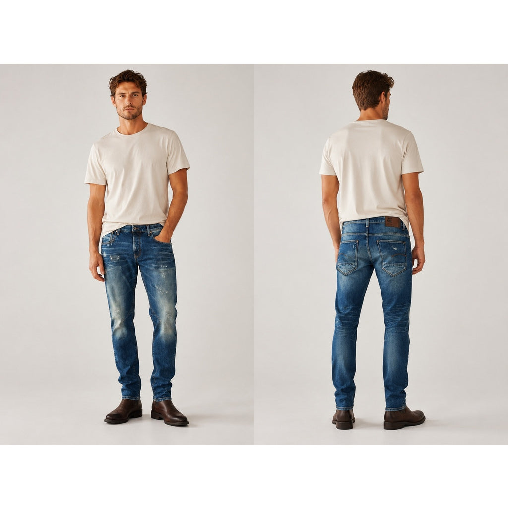 G-Star Raw Arc 3D Slim Restored Denim Jean in Blue — Size 36x32 // Preowned