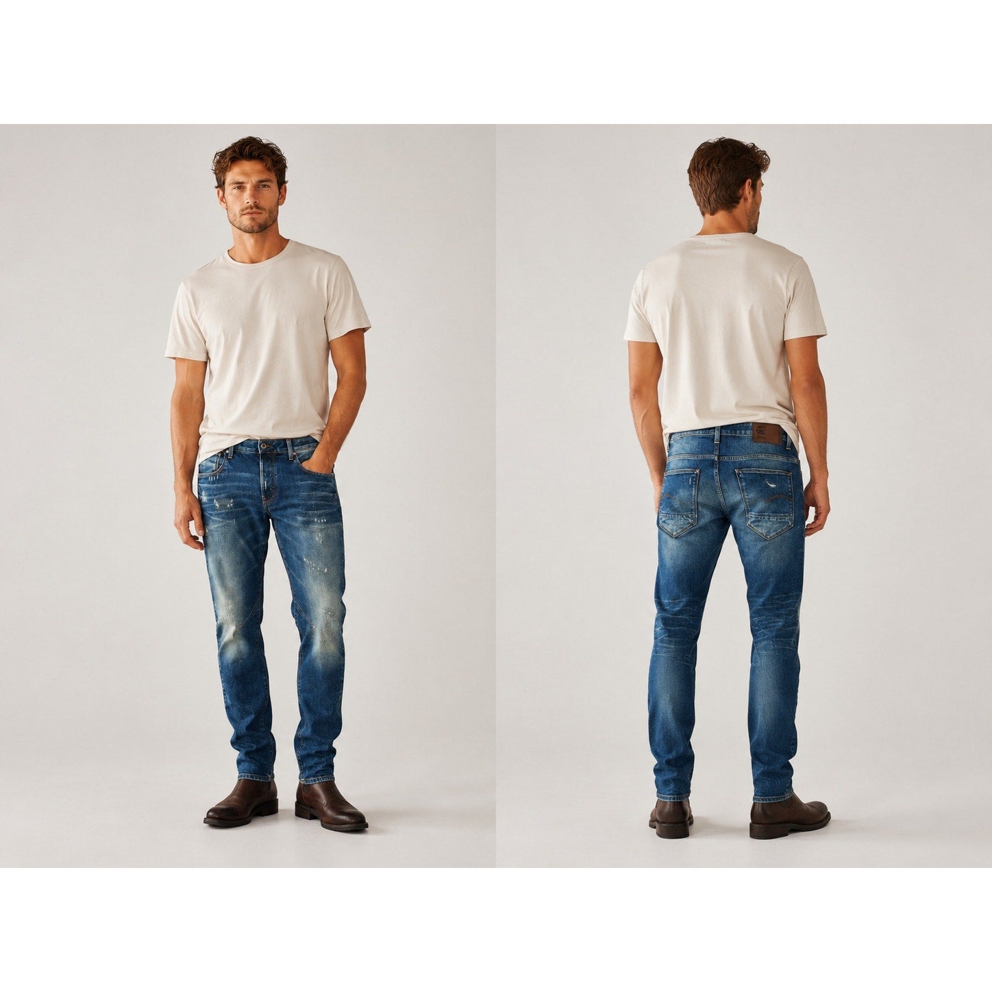 G-Star Raw Arc 3D Slim Restored Denim Jean in Blue — Size 36x32 // Preowned