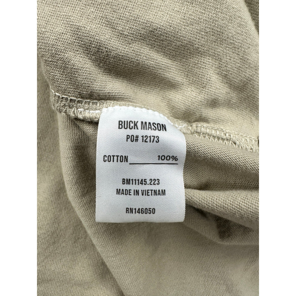Buck Mason Sueded Cotton Jersey Polo in Warm Taupe — Size Medium // Preowned