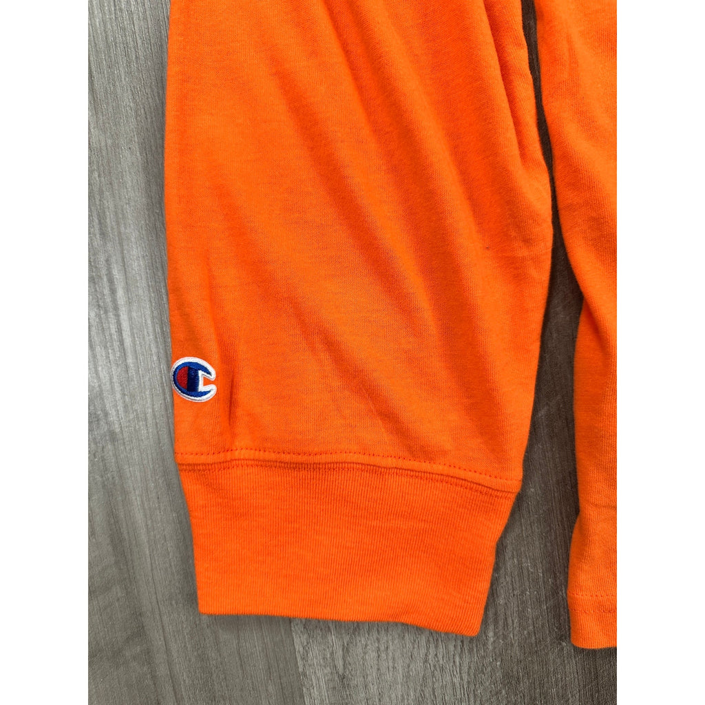 Champion UTSA Roadrunners Long Sleeve Hooded Soft Tee in Bright Orange — Size 2XL
