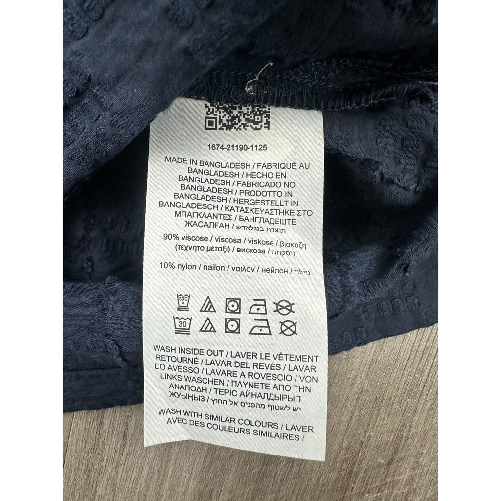 Scotch & Soda Sky Captain Solid Short Sleeve Button Down Camp Shirt — Size Small
