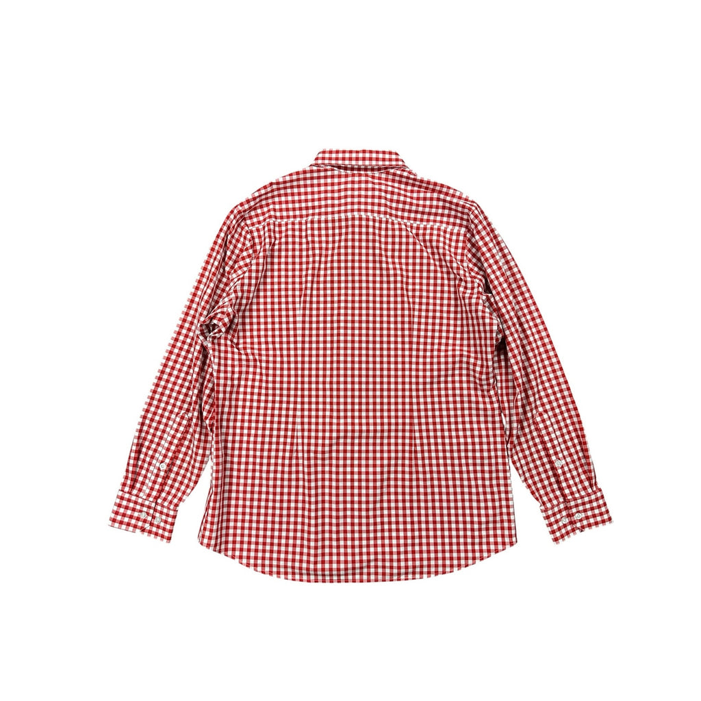 Mizzen+Main Trim Fit Checkered Long Sleeve Button Down in Red and White — Size 2XL // Preowned