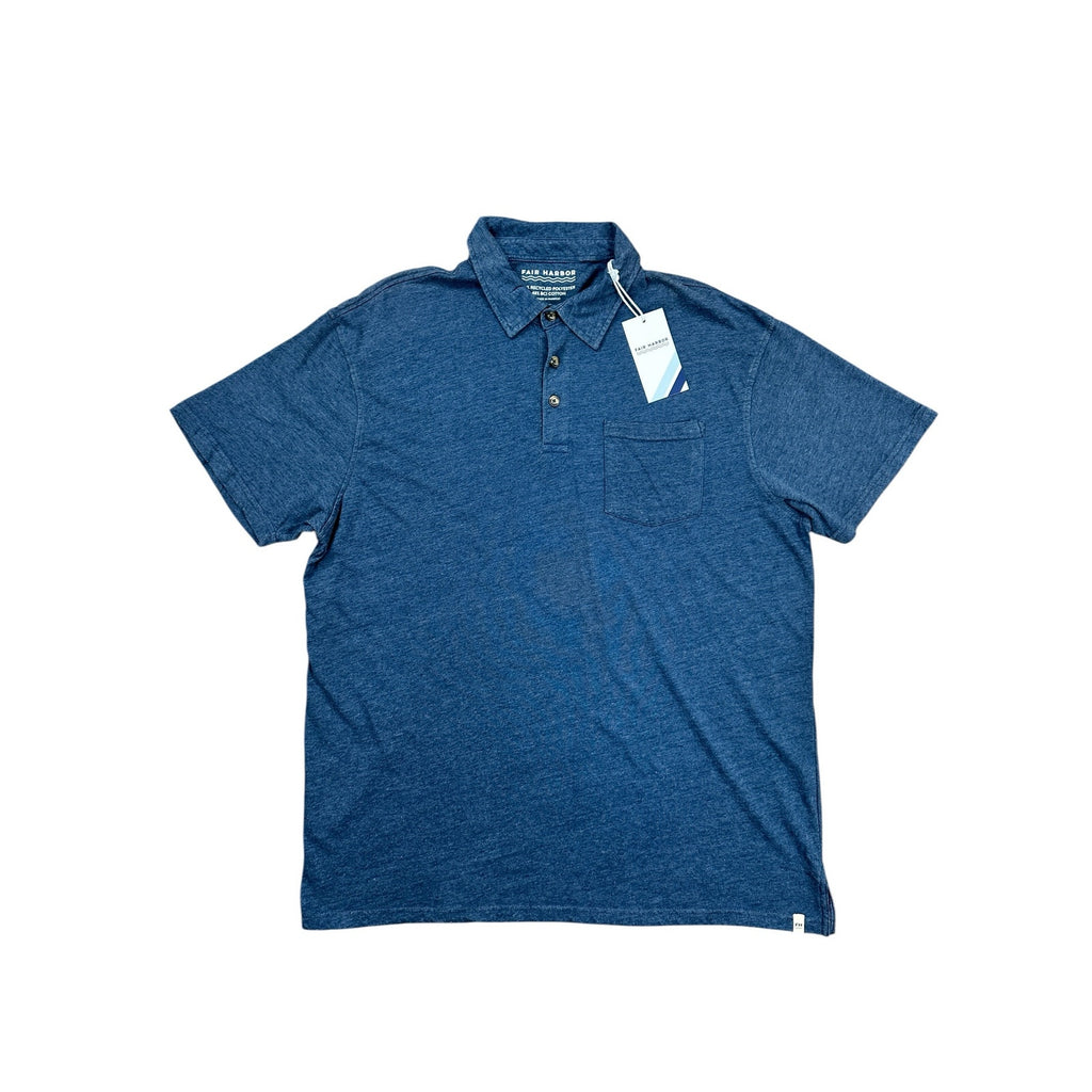 Fair Harbor Atlantic Polo in Dark Denim — Size 2XL