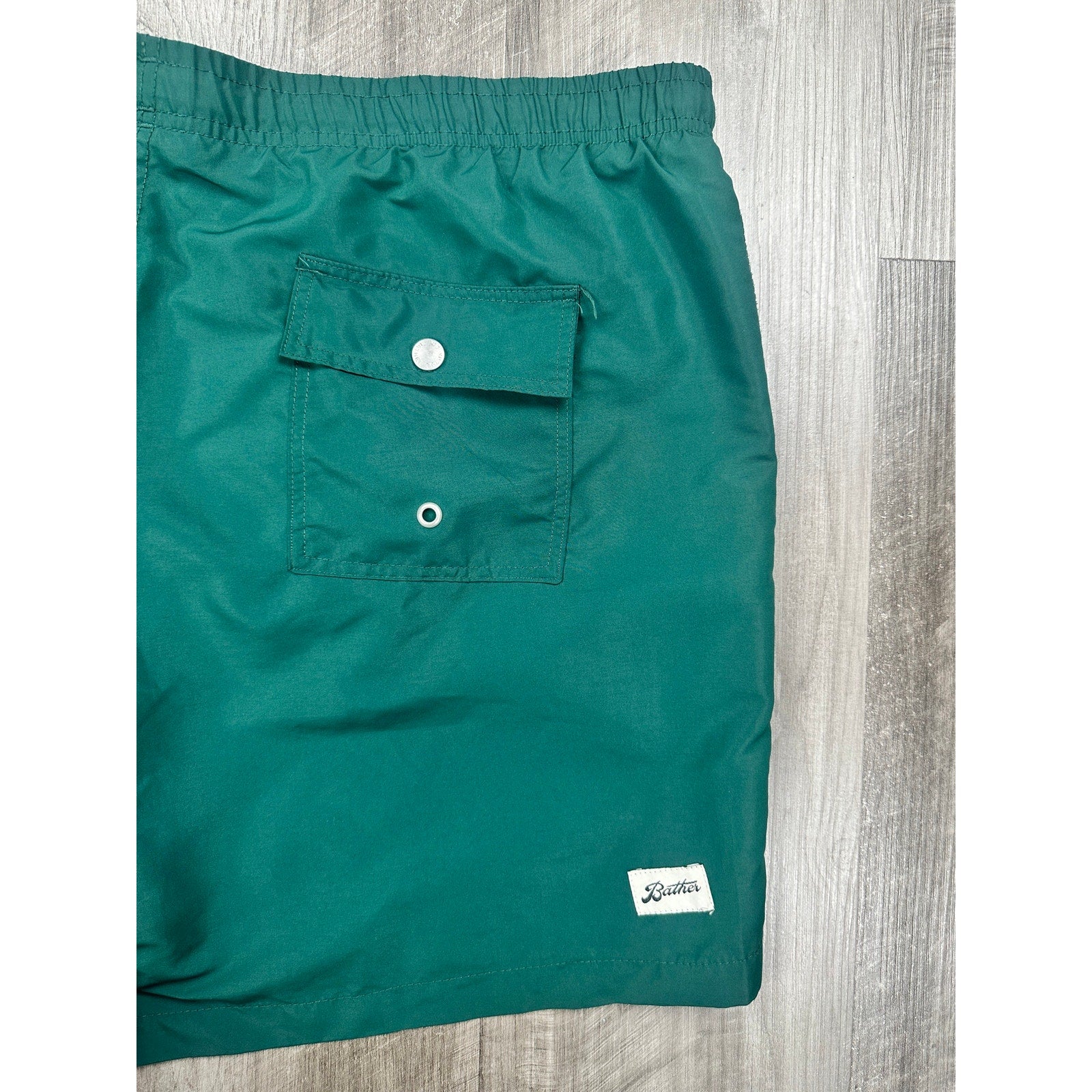 Bather Solid Pine Swim Trunks in Green — Size 2XL // Preowned