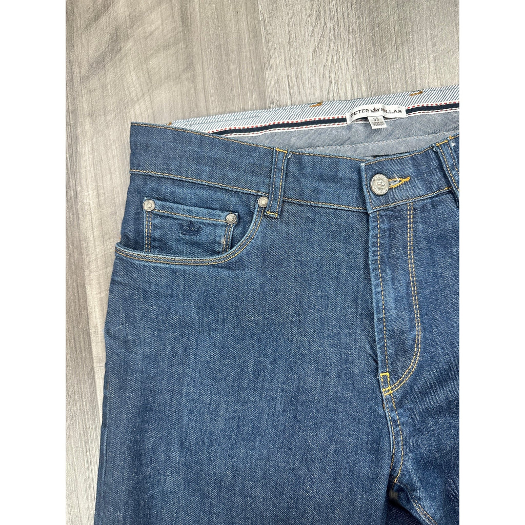 Peter Millar Straight Leg Stretch Denim Jeans — Size 33 // Preowned