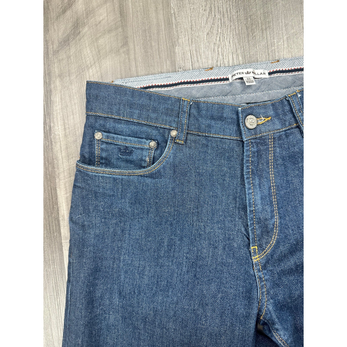 Peter Millar Straight Leg Stretch Denim Jeans — Size 33 // Preowned