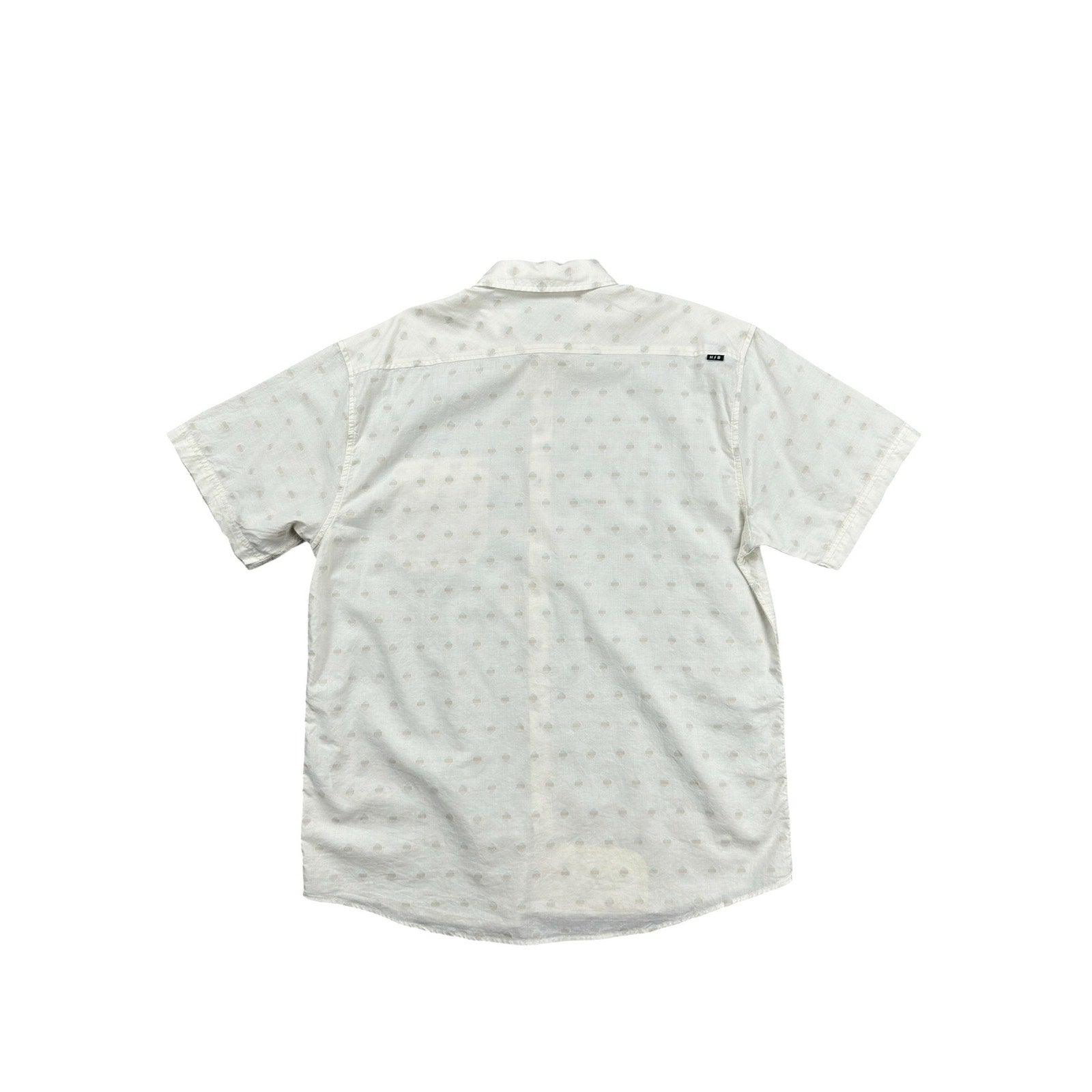 Howler Brothers San Gabriel Short Sleeve Button Down in Sunrise Jacquard Sandston — Size Large