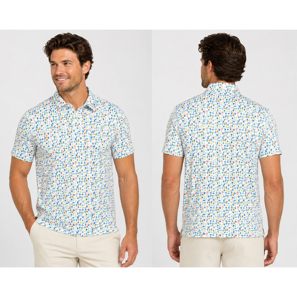 Smith & Quinn Drink or Swim Performance Golf Polo in Smitty Light — Size XL