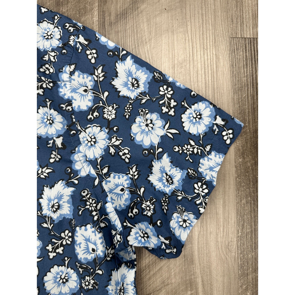 UNTUCKit Monreale Hawaiian Regular Fit Short Sleeve Shirt in Navy, Blue, White — Size 3XL // Preowned