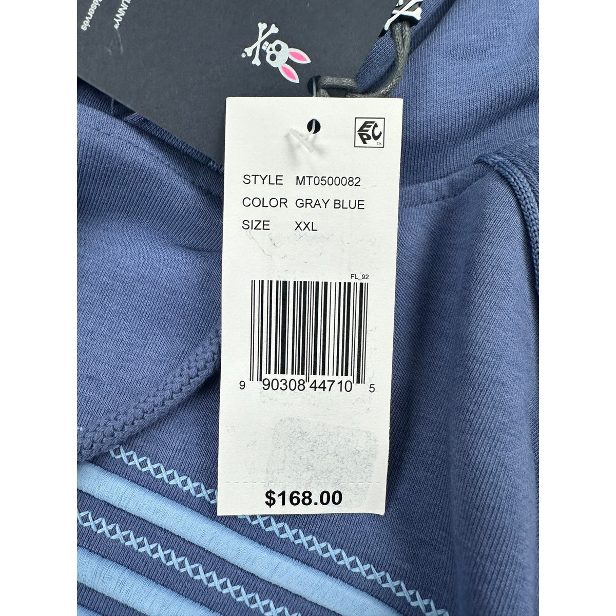 Psycho Bunny Gio Embroidered Pullover Hoodie — Size 2XL