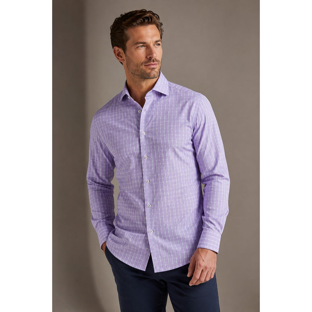 Robert Talbott Estate Trim Fit Plaid Long Sleeve Button Down - 15.5