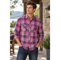 Georg Roth Lightweight Cotton Stretch Performance Weave Plaid Long Sleeve Shirt — Size 2XL // Preowned