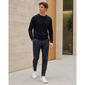 COS Slim Tapered Viscose Blend Ankle Zip Trousers in Navy — Size 50 (US 34R) // Preowned
