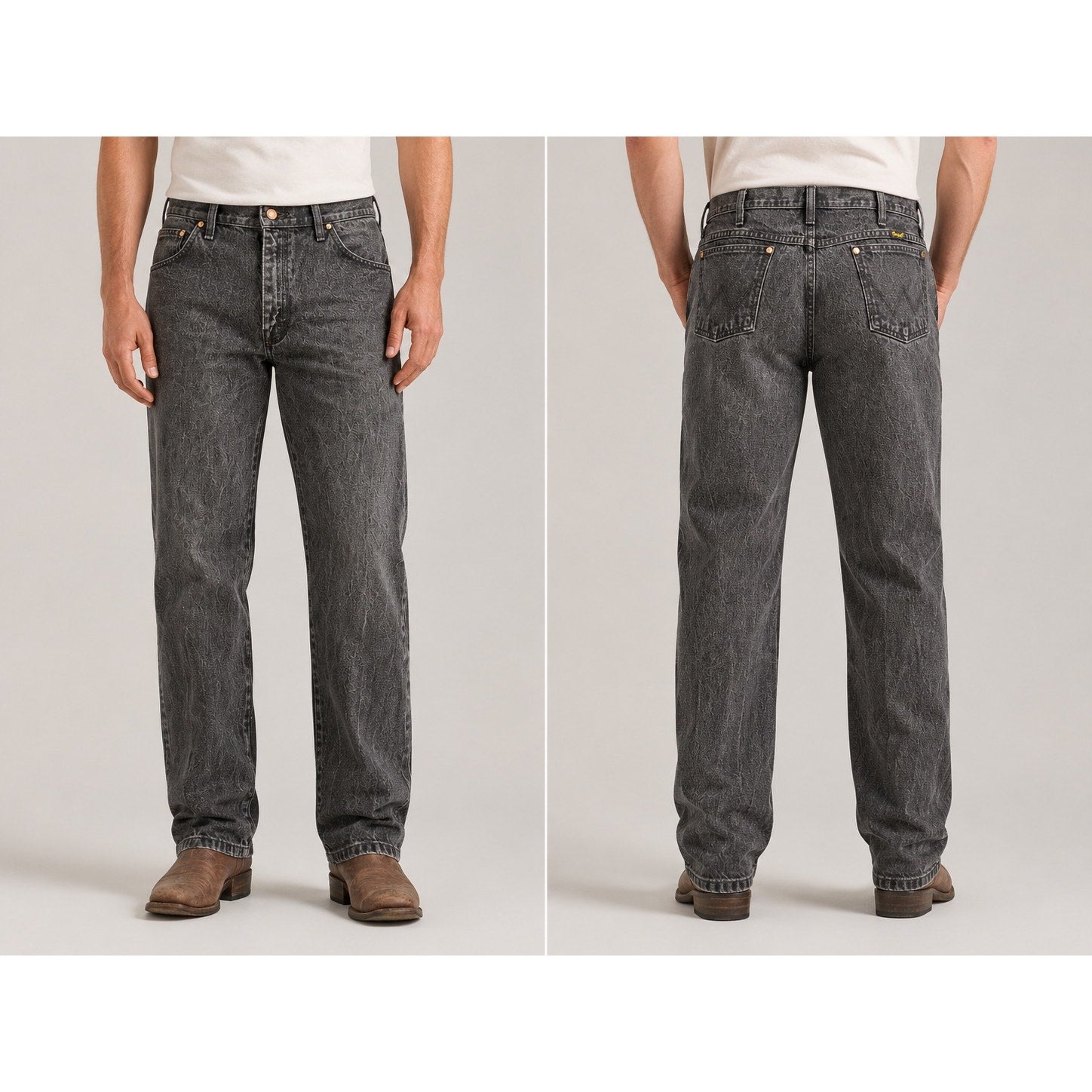 Wrangler Cowboy Cut Slim Fit Jean in Black Chocolate — Size 38x30 // Preowned