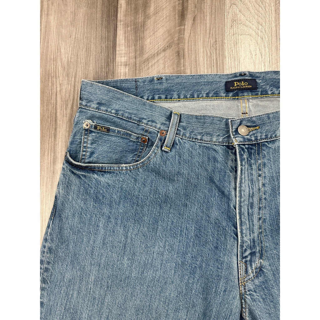 Polo Ralph Lauren Hampton Relaxed Straight Jeans in Blue — Size 38x30 // Preowned