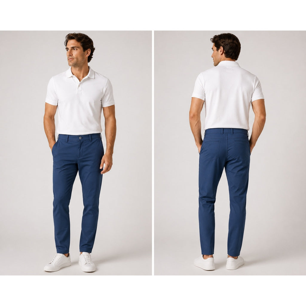Mizzen+Main Helmsman Performance Slim Fit Chino Pants in Navy — Size 30x32 // Preowned