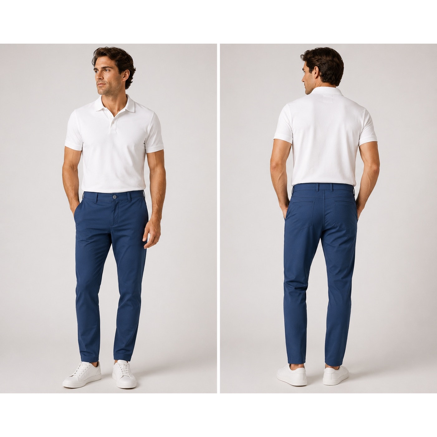 Mizzen+Main Helmsman Performance Slim Fit Chino Pants in Navy — Size 30x32 // Preowned