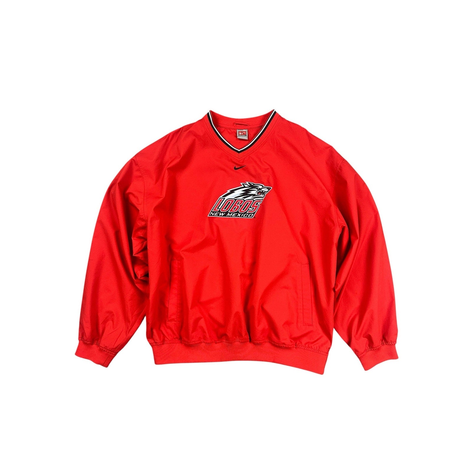 Nike New Mexico Lobos Team V-Neck Pullover Windbreaker in Red — Size XL // Preowned