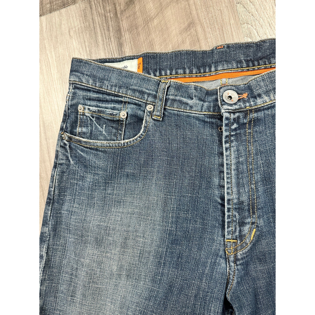 Façonnable Jeans Modele F40 Straight Leg Jean in Medium Blue Wash — Size 36