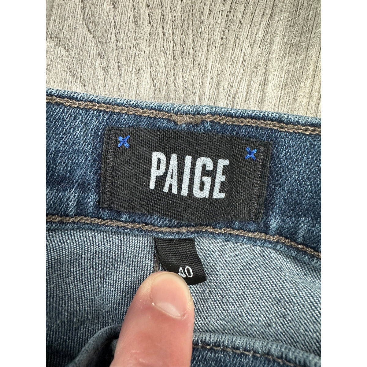 Paige Federal Slim Straight Warwick Jeans — Size 40 // Preowned