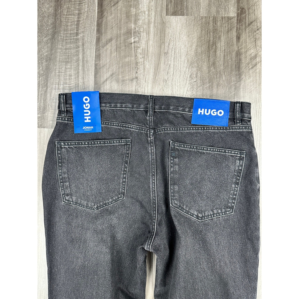 HUGO Jonah Regular Straight Jeans in Black — Size 36x32