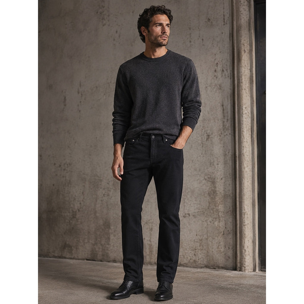 AG Adriano Goldschmied Everett Slim Straight Pants in Black — Size 34x34 // Preowned