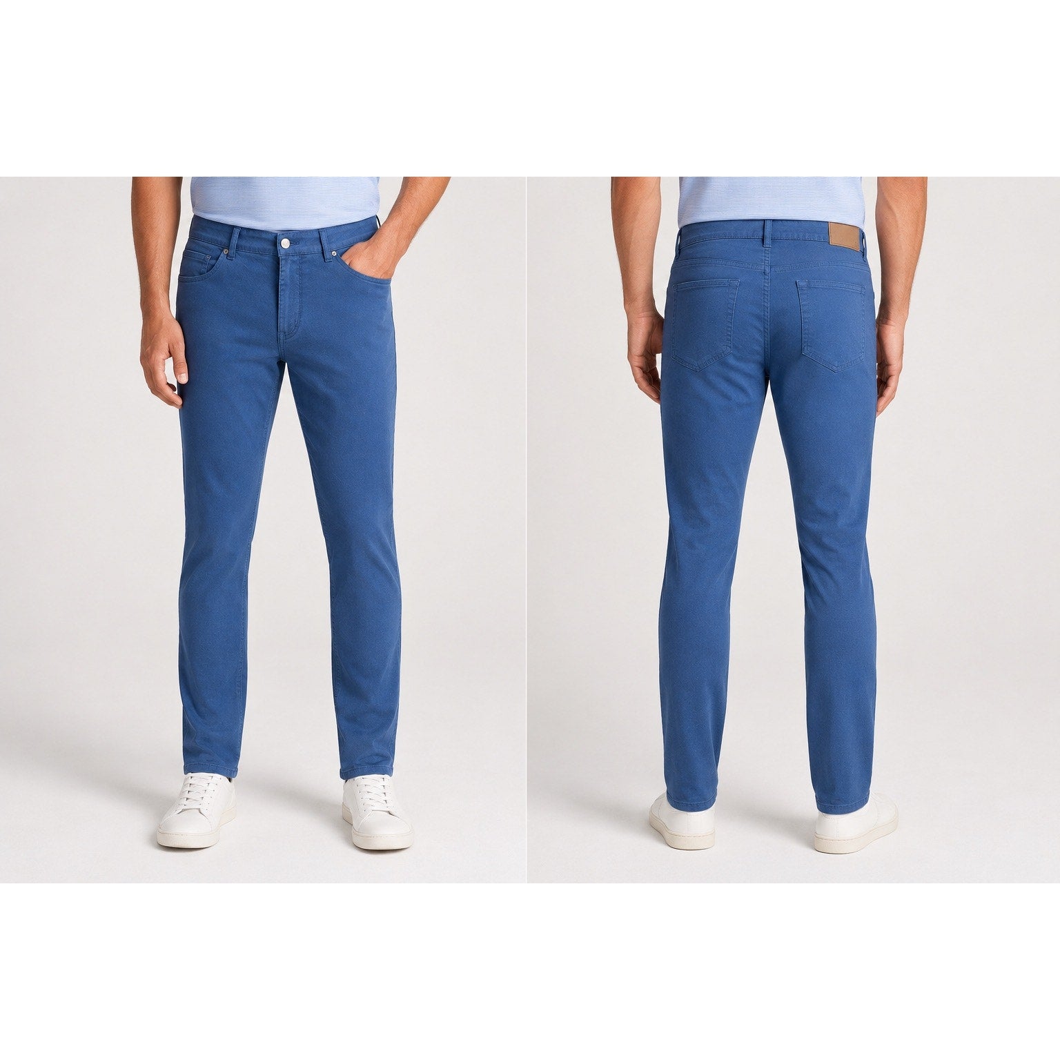 Peter Millar Signature Sateen Classic Fit 5 Pocket Pants in Blue — Size 40x32 // Preowned