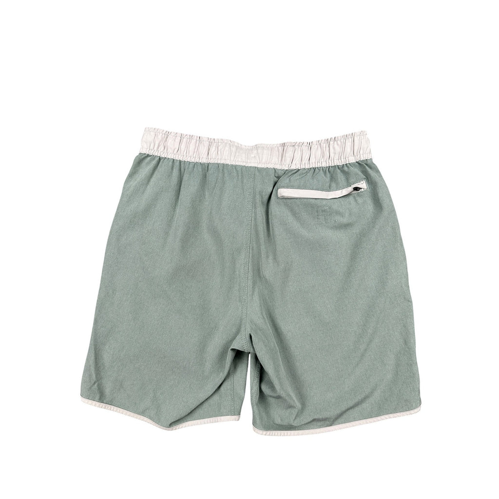 Vuori Banks Performance Athletic Shorts in Light Sage Green Gray and Gray — Size Small // Preowned