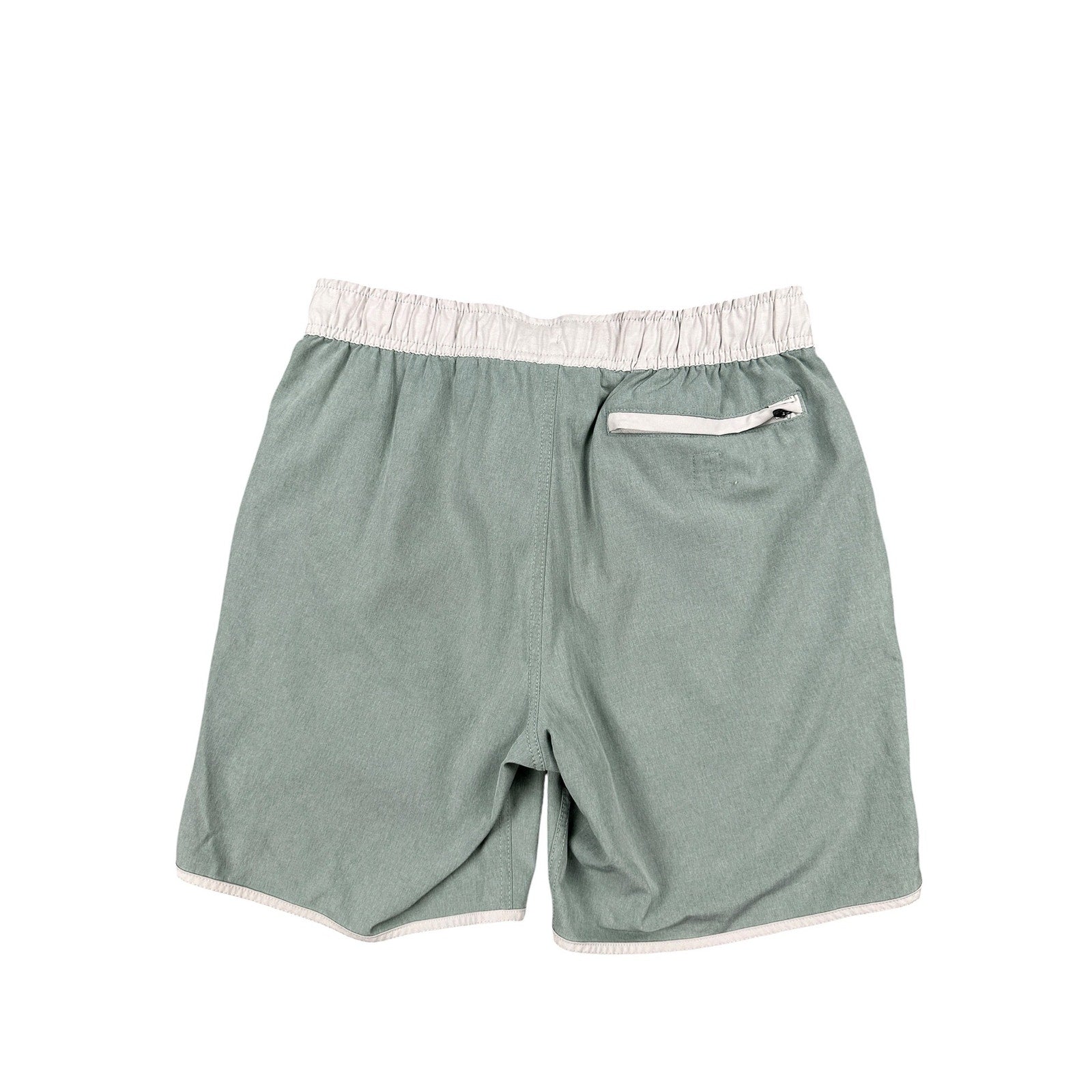 Vuori Banks Performance Athletic Shorts in Light Sage Green Gray and Gray — Size Small // Preowned