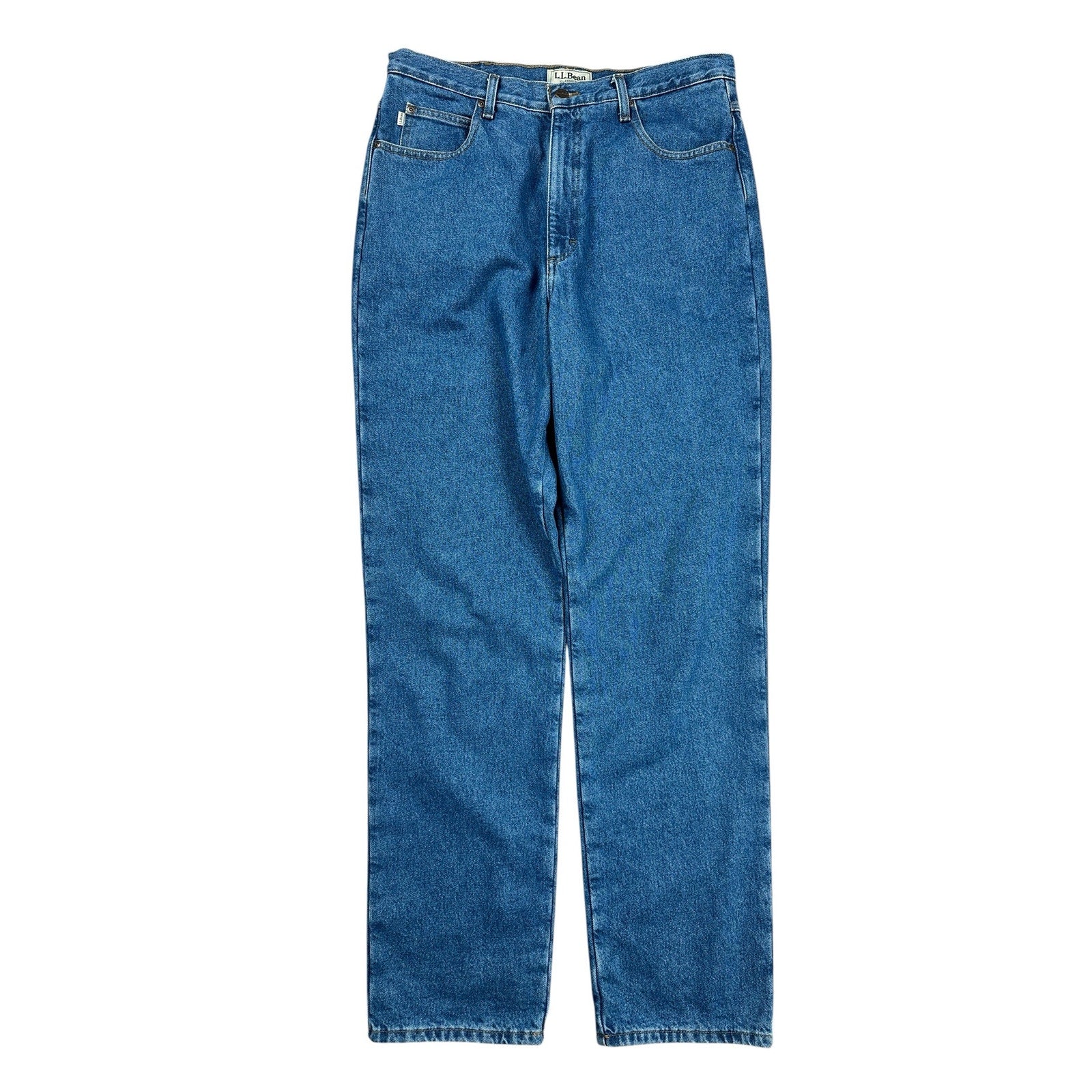 L.L. Bean Double L Classic Fit Flannel-Lined Jeans in Blue — Size 34x34 // Preowned