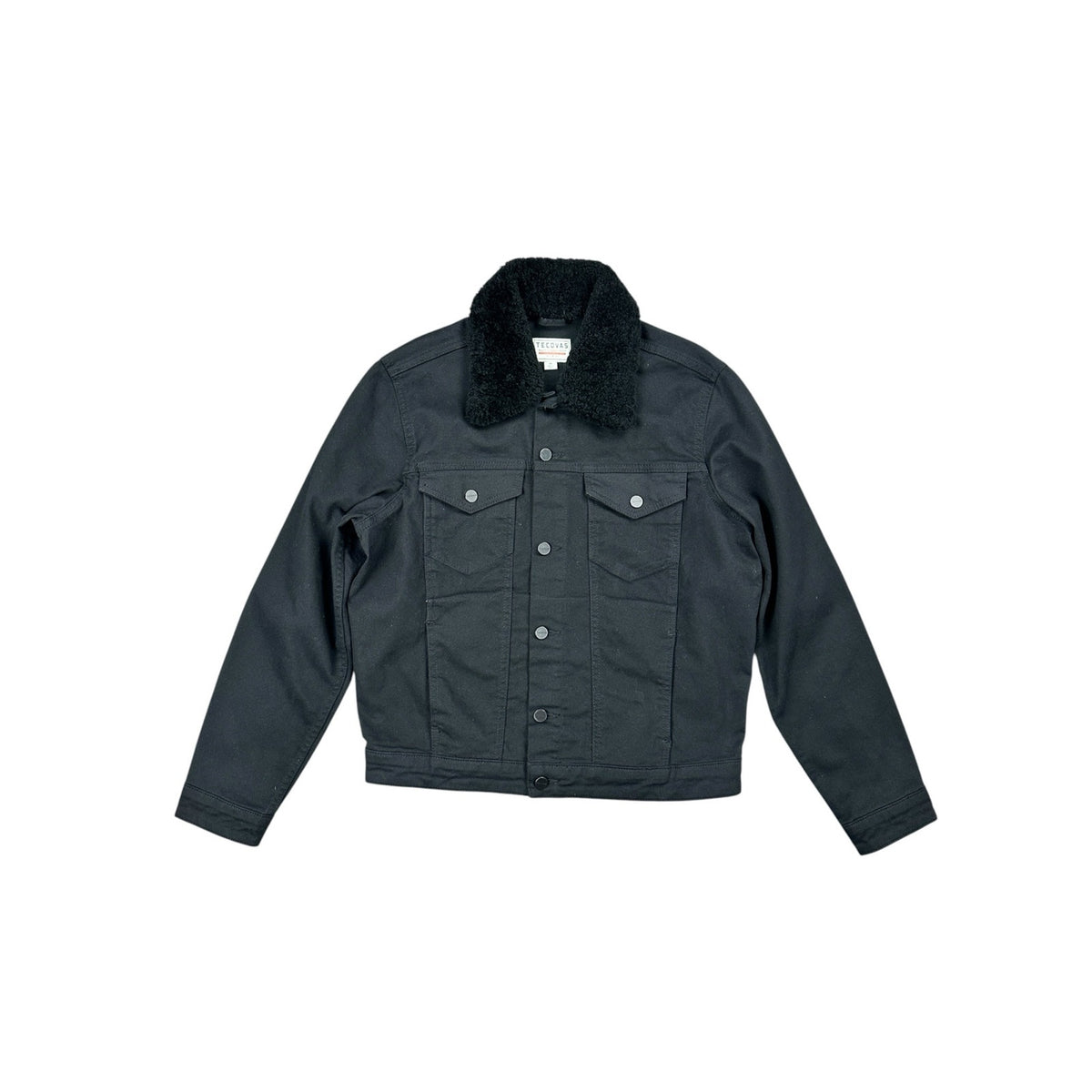 Tecovas Overnight Trucker Sheepskin Collar Denim Jacket — Size Medium // Preowned
