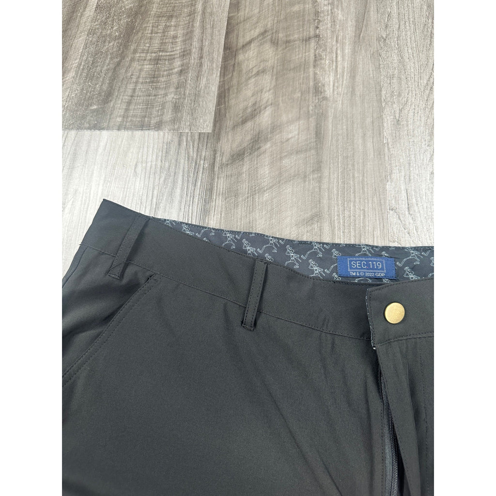 Section 119 x Grateful Dead Dancing Skeleton Performance Golf Shorts in Black — Size 42