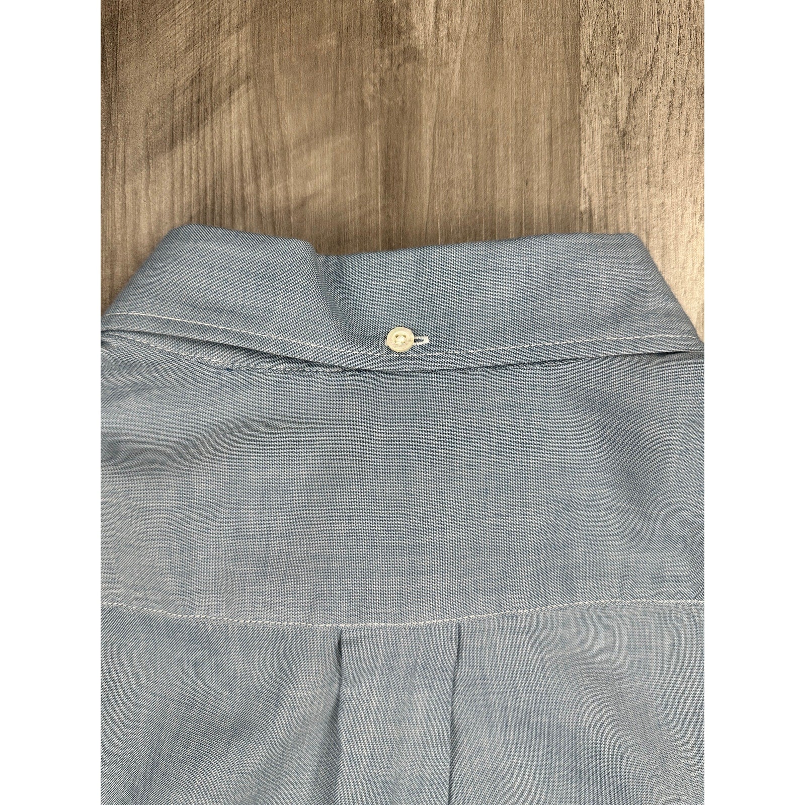 Buck Mason Japanese Chambray Long Sleeve Shirt in Blue — Size Medium
