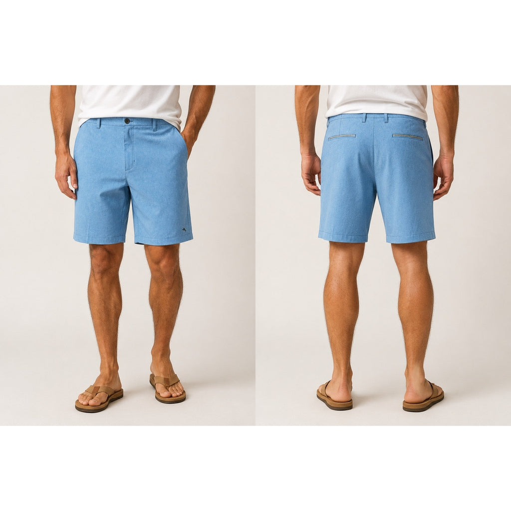 Tommy Bahama Boracay Shore Performance Shorts in Heather Blue — Size 40 // Preowned