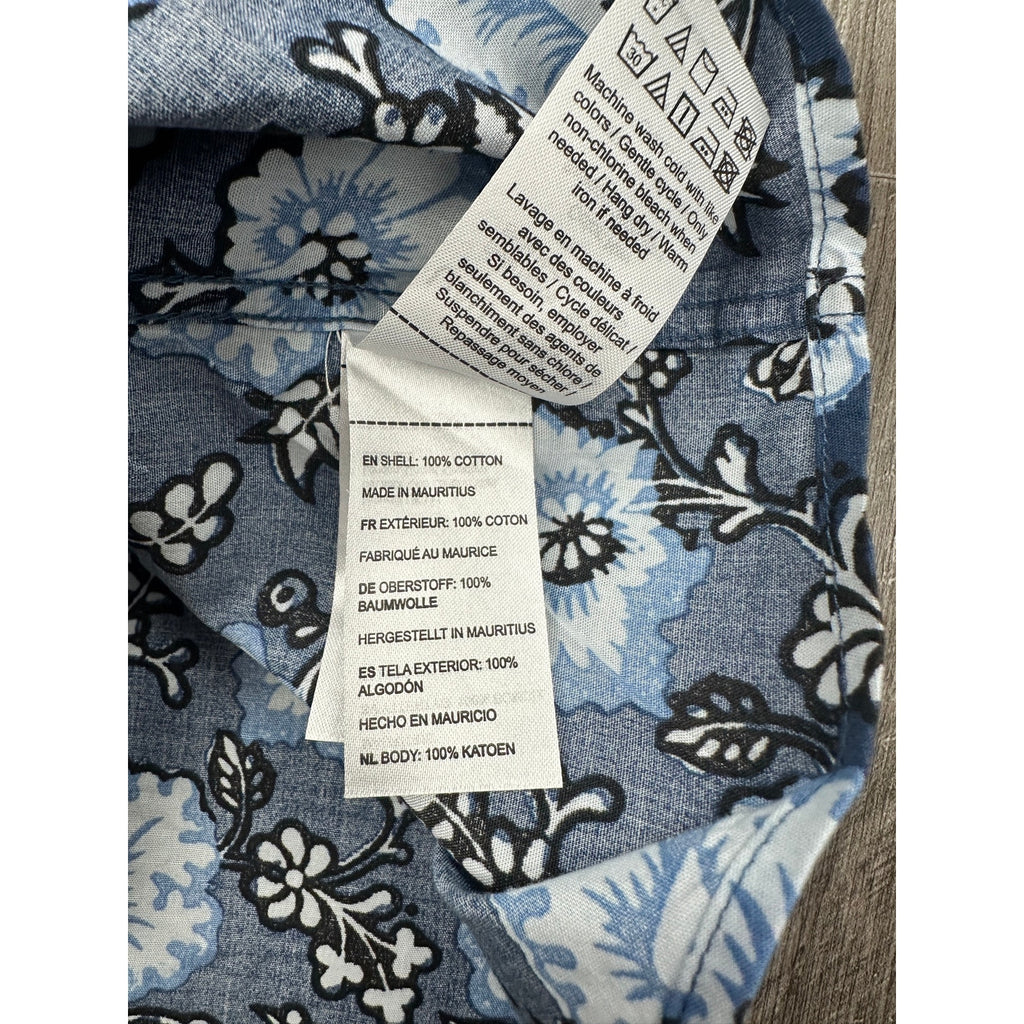 UNTUCKit Monreale Hawaiian Regular Fit Short Sleeve Shirt in Navy, Blue, White — Size 3XL // Preowned