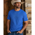 Lucchese Soft Knit Crew Neck Tee Peruvian Cotton in Blue — Size Large // Preowned