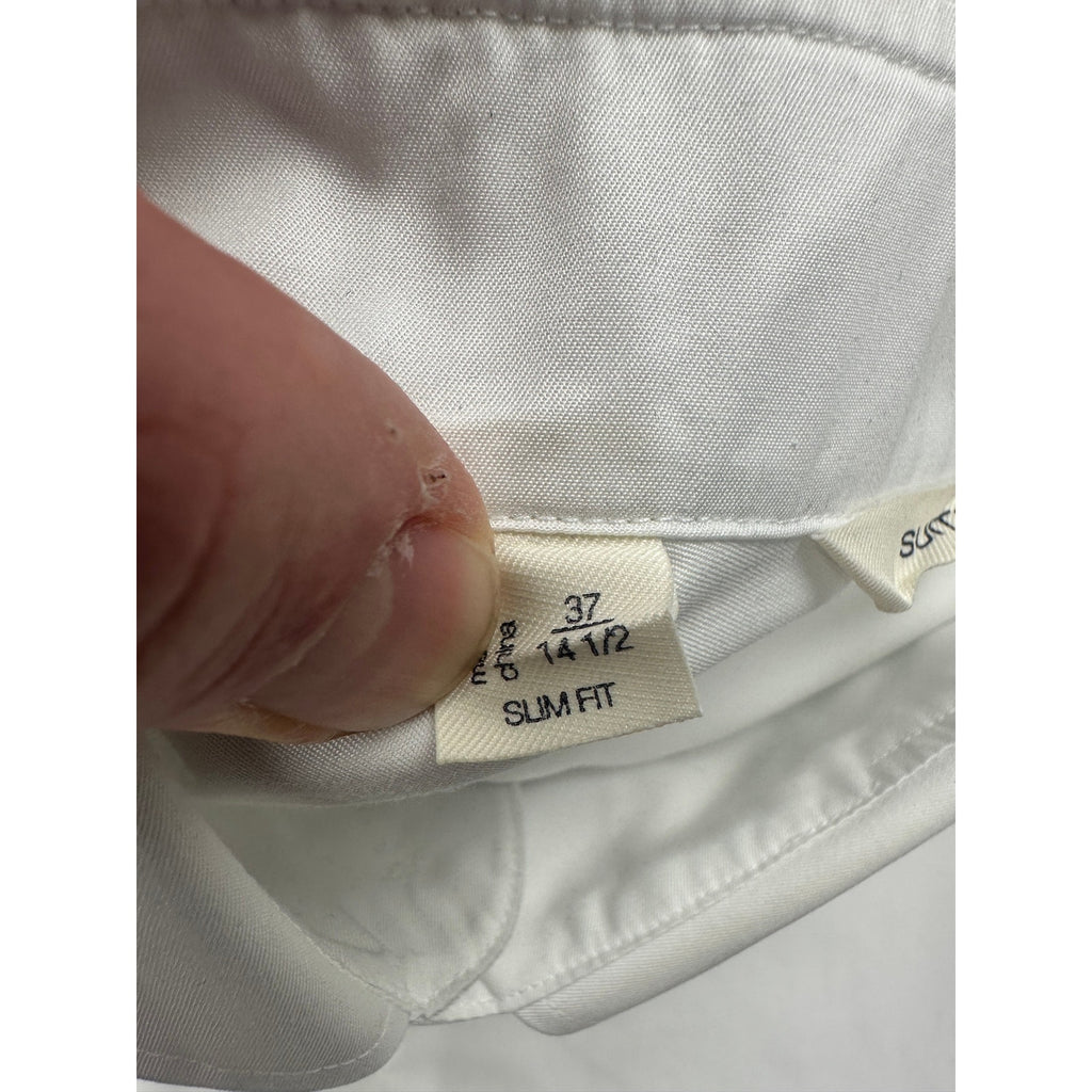 Suitsupply Thomas Mason Fabrics Egyptian Cotton Slim Fit Formal Long Sleeve Shirt — Size 37/14.5 (Small) // Preowned