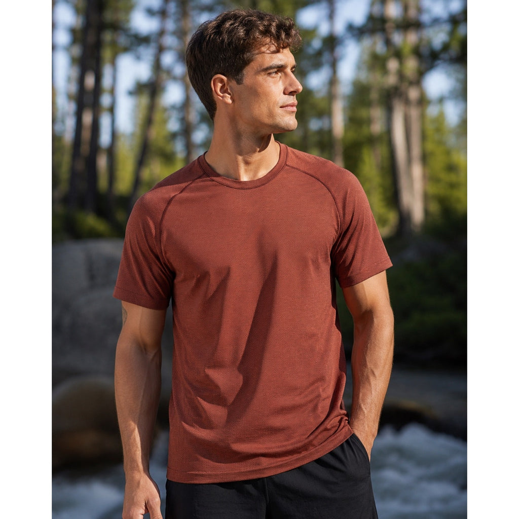 Lululemon Metal Vent Tech Performance Tee in Reddish Rust — Size 2XL // Preowned