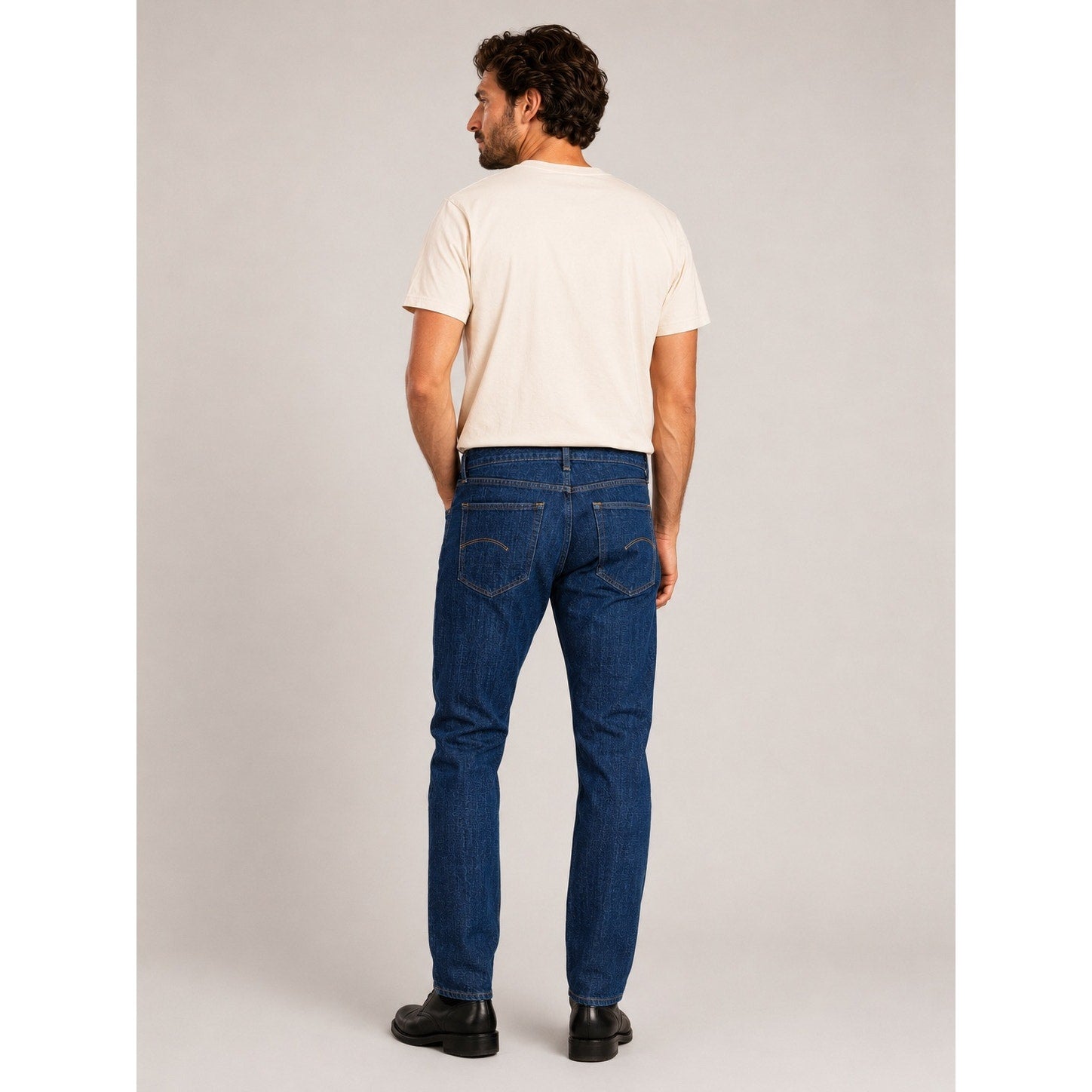 G-Star Raw 3301 Straight Tapered Dark Indigo Rinse Jeans — 35x32