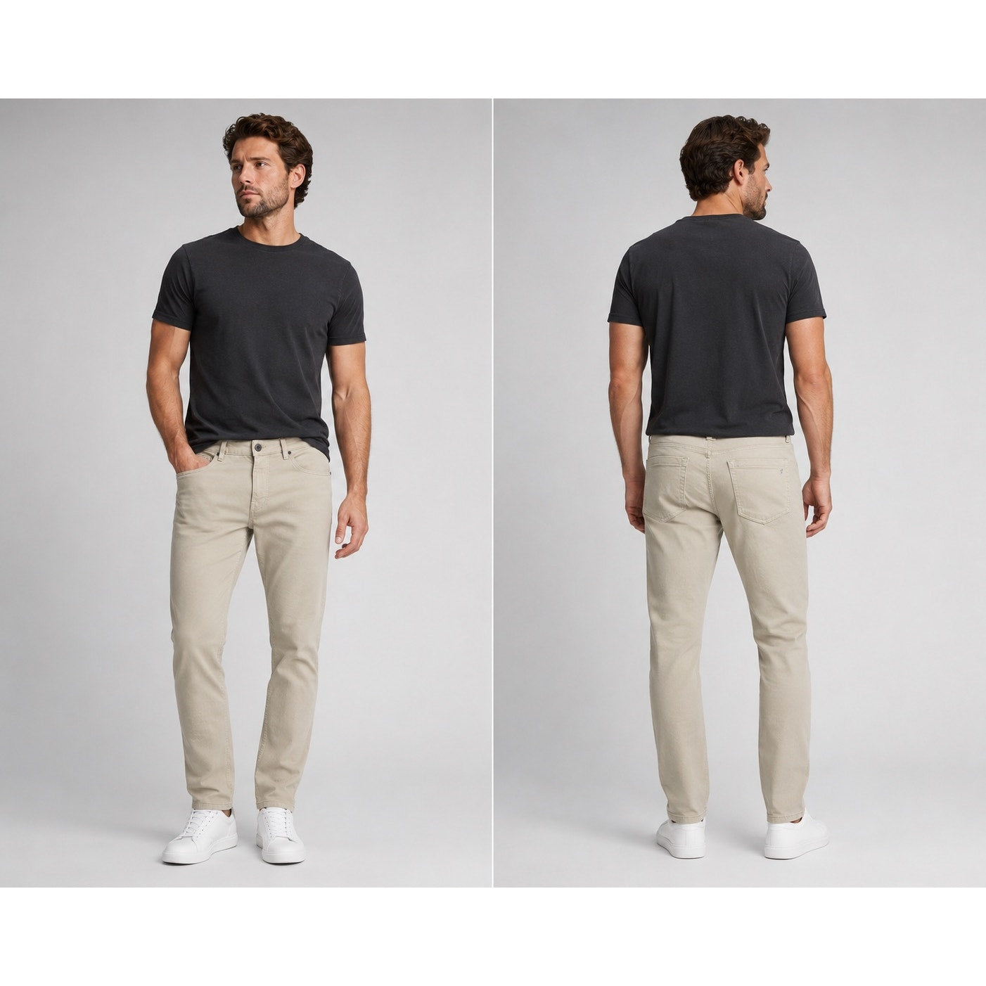 TPJ The Perfect Jean The Denkhaki Slim Thick Fit Jeans in Light Khaki — Size 38x32 // Preowned