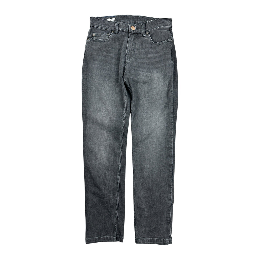 Mugsy Mags Modern Slim Straight Stretch Jean in Washed Black — Size 30x30 // Preowned