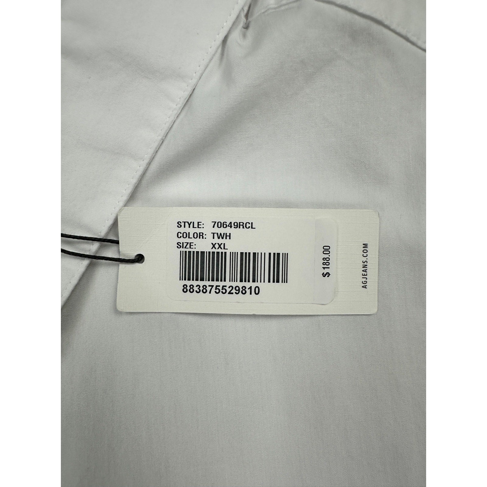 Adriano Goldschmied Oversized Utility Long Sleeve Double Pocket Shirt in White — Size 2XL