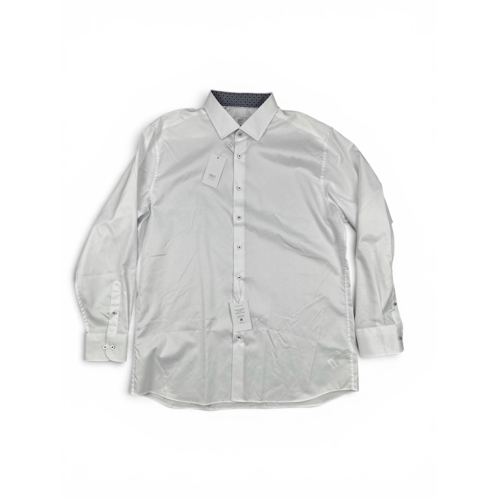 Eterna 1863 Slim Fit White Luxury Two-Ply Button Down — Size 2XL // New With Tags