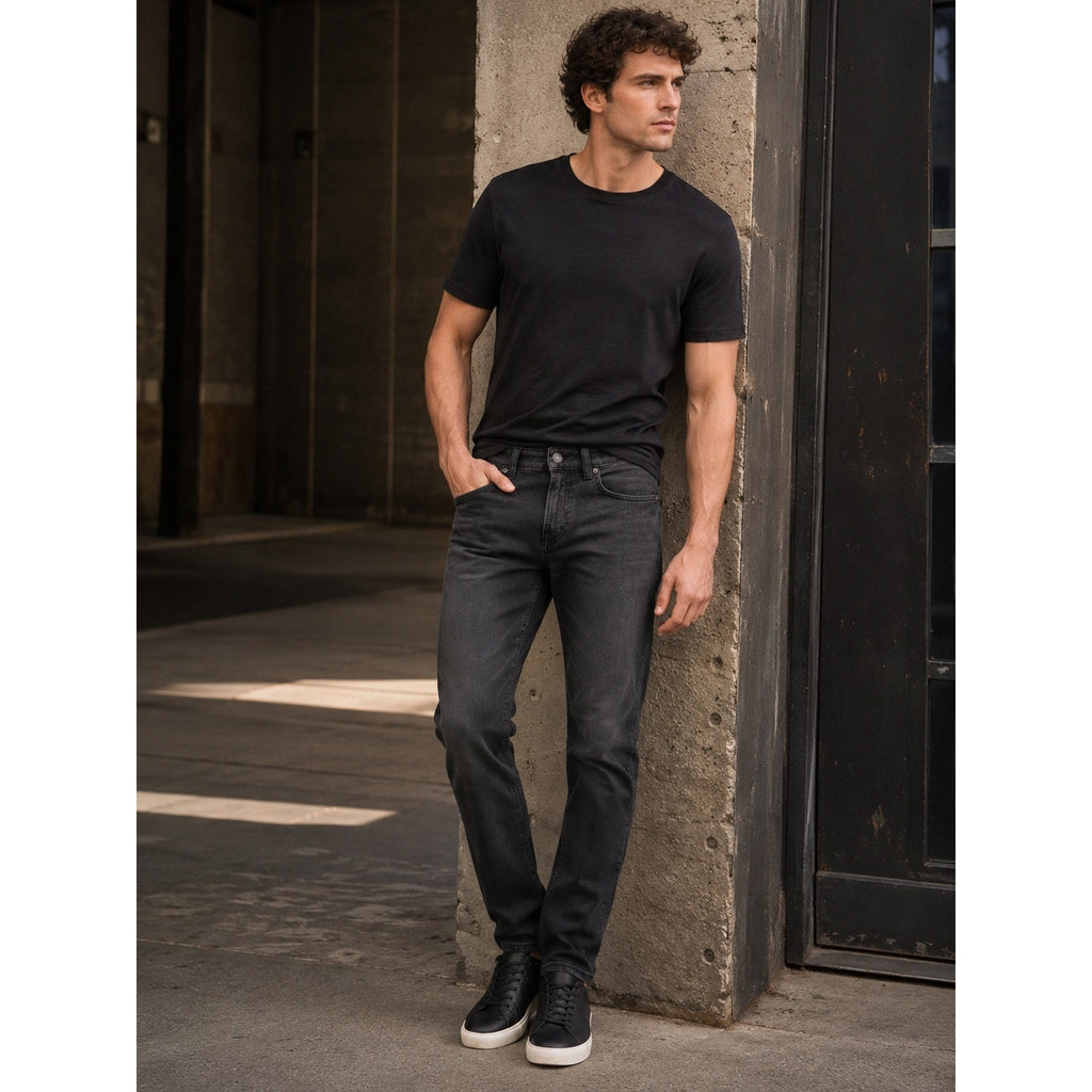Buffalo David Bitton Ash Slim Stretch Jeans in Black Sanded — Size 30x30