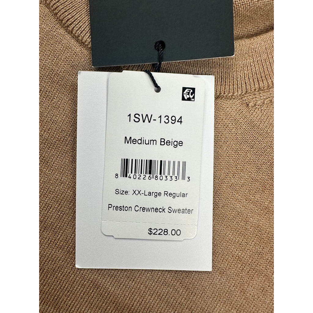 Mizzen+Main Preston Crewneck Sweater in Medium Beige — Size 2XL