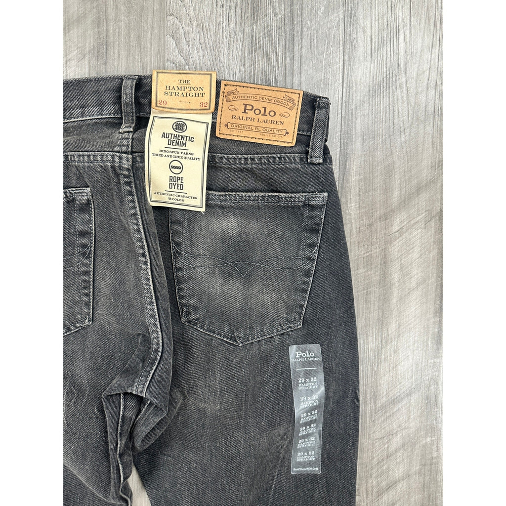 Polo Ralph Lauren The Hampton Straight Ski Club Distressed Jean in Washed Black — Size 29x32
