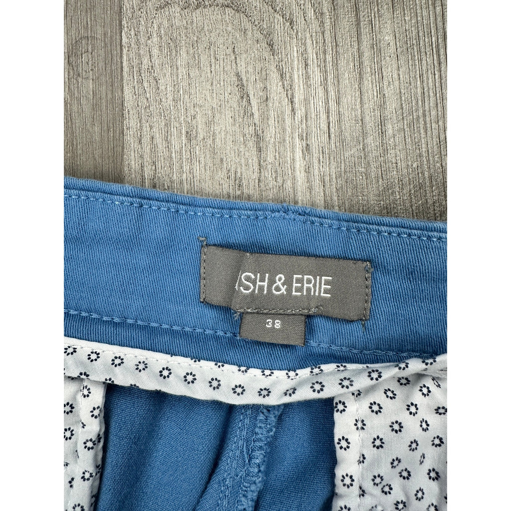Ash & Erie Signature Stretch Chino Shorts in Blue — Size 38 // Preowned