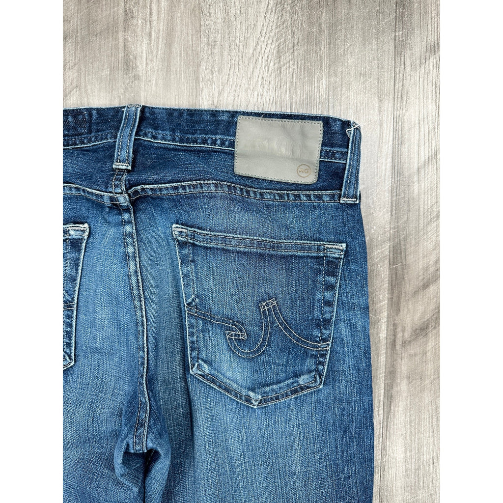 AG Adriano Goldschmied The Matchbox Slim Straight 15-Year Wash Lead Stretch Made in USA Jeans — Size 30 // Preowned