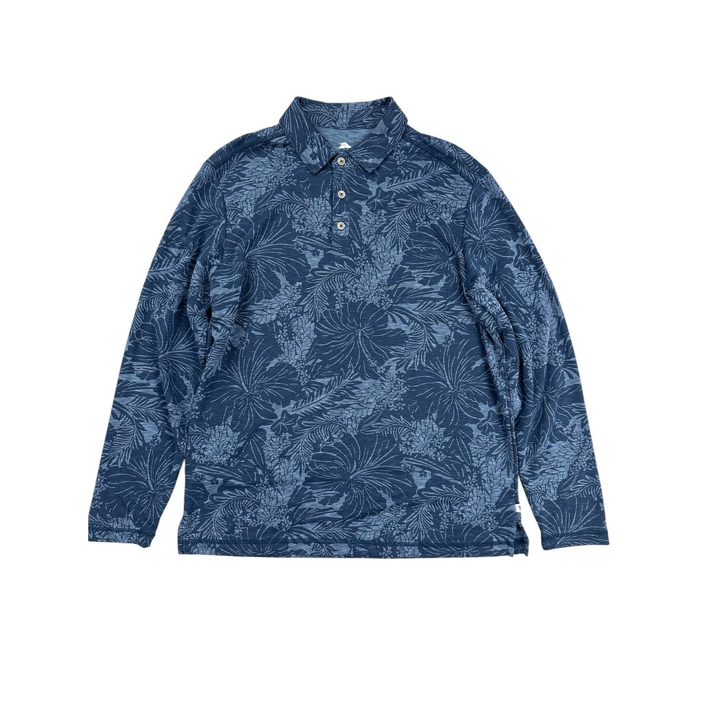 Tommy Bahama Hawaiian Floral Long Sleeve Polo - Large
