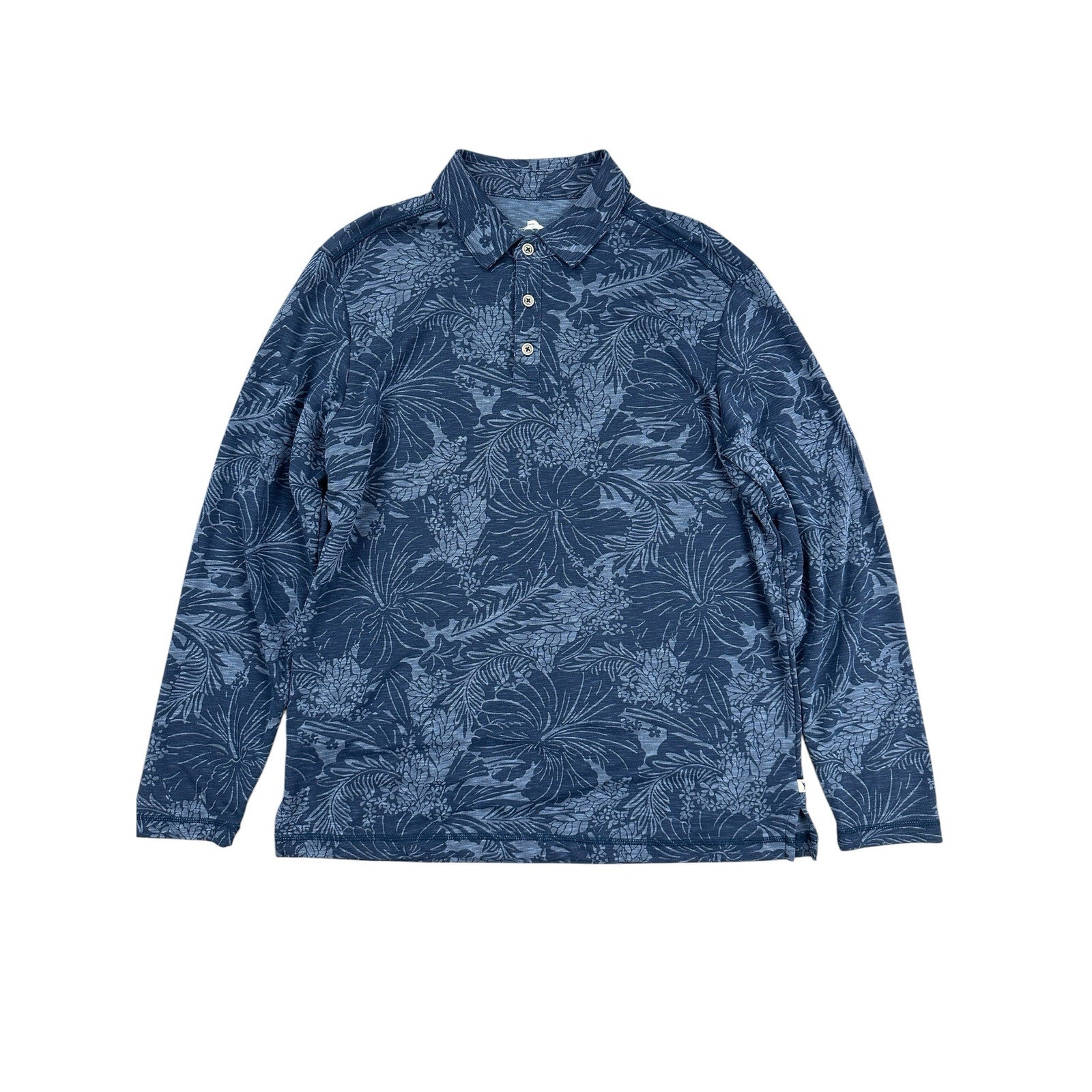 Tommy Bahama Hawaiian Floral Long Sleeve Polo - Large